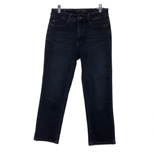 Santana Blue Denim Jeans 8 Dark Blue Pockets - Picture 1 of 9